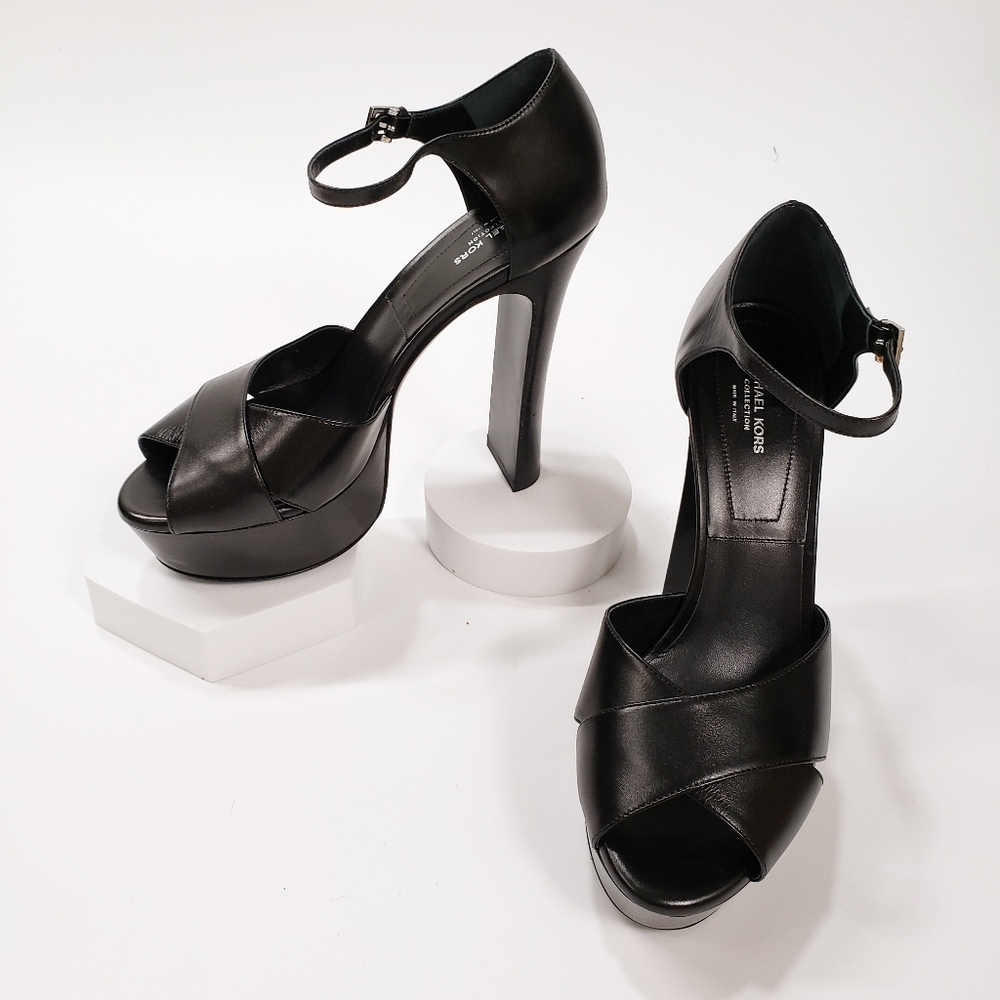Michael Kors Collection Platform Sandal Pump Black - Picture 16 of 17